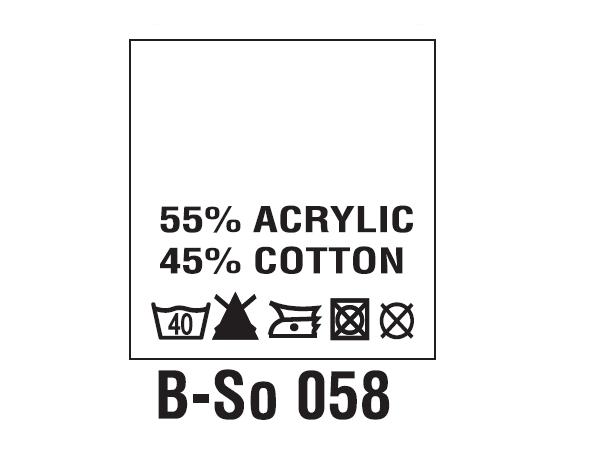 Wszywki surowcowo-ostrzegawcze 55% ACRYLIC, 45% COTTON, 40°C