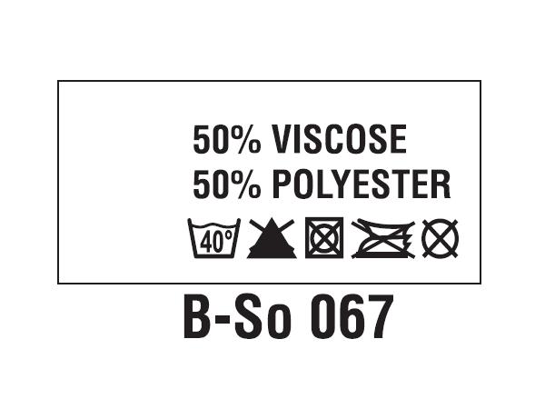 Wszywki surowcowo-ostrzegawcze 50% VISCOSE, 50% POLYESTER, 40°C