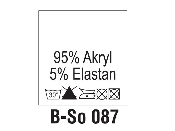Wszywki surowcowo-ostrzegawcze 95% AKRYL, 5% ELASTAN, 30°C