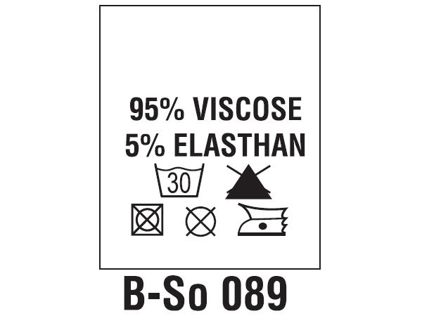 Wszywki surowcowo-ostrzegawcze 95% VISCOSE, 5% ELASTHAN, 30°C
