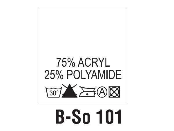 Wszywki surowcowo-ostrzegawcze 75% ACRYL, 25% POLYAMIDE, 30°C
