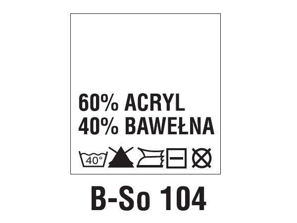 Wszywki surowcowo-ostrzegawcze 60% ACRYL, 40% BAWEŁNA, 40°C