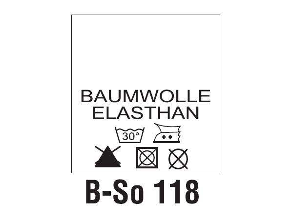Wszywki surowcowo-ostrzegawcze BAUMWOLLE, ELASTHAN, 30°C