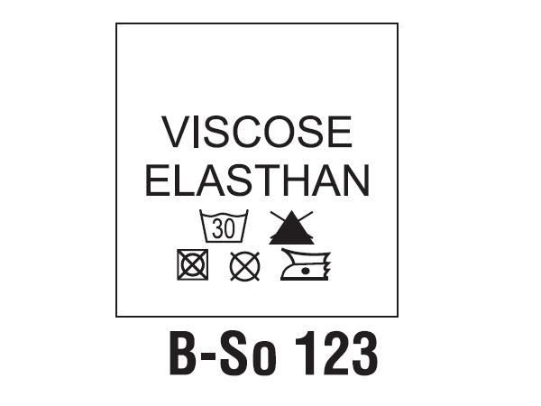 Wszywki surowcowo-ostrzegawcze VISCOSE, ELASTHAN, 30°C