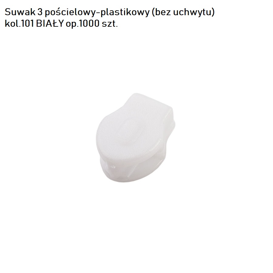 Suwak 3 bez blokady SPIRALA pościelowy plastikowy