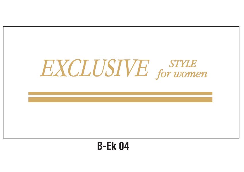 Etykiety odzieżowe B-Ek 04 EXCLUSIVE