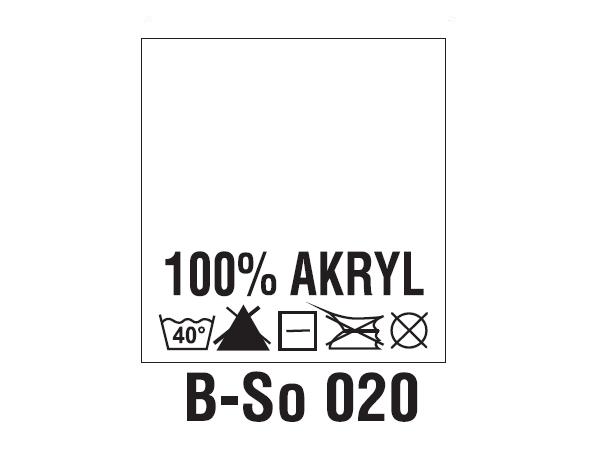 Wszywki surowcowo-ostrzegawcze 100% AKRYL, 40°C