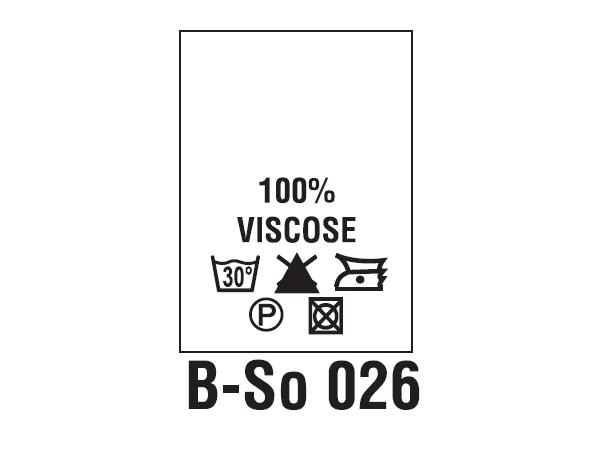 Wszywki surowcowo-ostrzegawcze 100% VISCOSE, 30°C