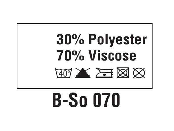 Wszywki surowcowo-ostrzegawcze 30% POLYESTER, 70% VISCOSE, 40°C