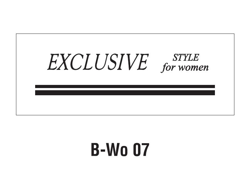 Wszywki ozdobne B-Wo 07 EXCLUSIVE