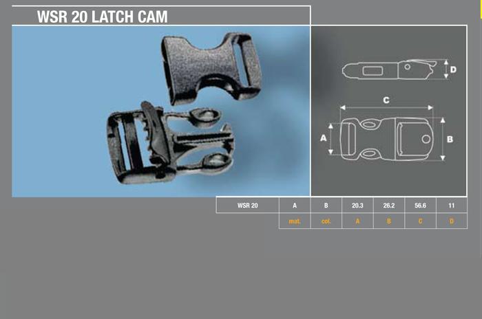 Klamry 20mm WSR 20 LATCH CAM