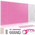 Zestaw do cięcia i krojenia TEXI CRAFT PINK 60x45 cm