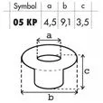 Oczko metalowe 05KP srebrne madis