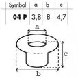 Oczko metalowe 04DP srebrne madis