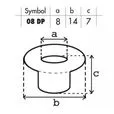 Oczko metalowe 8mm 08DP srebrny madis