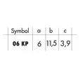 Oczko metalowe 6mm 06KP oczarne oksyda madis