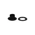 Oczko metalowe 6mm 06DP czarny oksyda madis