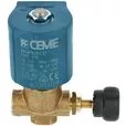 Elektrozawór kątowy CEME 2.8- 1/4"  z regulatorem wydatku przepływu do wytwornic par