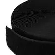 Rzep 40/38mm NYLON pętelka CZARNY /krążek-25mb/madis