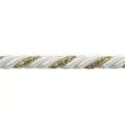 Sznurek ozdobny metalizowany 7mm kolor złoto biały