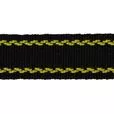 Taśma nośna 20mm polipropylenowa czarny z dwoma żółtymi nitkami 50mb