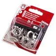 Oczka metalowe 8mm kolor srebrny 10 par