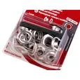 Oczka metalowe 8mm kolor srebrny 10 par