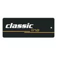 Etykiety firmowe kartonowe classic line kolor czarny