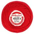 Kordonek Maja 8 50g 340m kolor 0344 czerwony