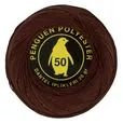 Kordonek Penguen 50 20g 100% poliester kolor brązowy ciemny