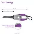 Nożyczki tapicerskie 16 cm TEXI TITANIUM Ti613 CRAFT do grubych materiałów tytanowe ostrza