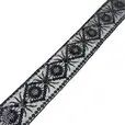 Taśma ozdobna 52mm z cekinami kolor czarno granatowy