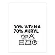 Wszywki surowcowo-ostrzegawcze 30% WEŁNA 70% AKRYL 30° prać ręcznie 20 x 22mm