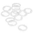 Kółka bieliźniane plastikowe 10 mm białe do biustonoszy, ramiączek, strojów kąpielowych op.100 szt.