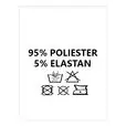 Wszywki surowcowo-ostrzegawcze 95% POLIESTER 5% ELASTAN 30° 20 x 28mm