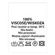 Wszywki surowcowo-ostrzegawcze 100% VISCOSE/WISKOZA 30° prać ręcznie B-So 034