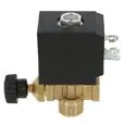 Elektrozawór kątowy 1/4" z regulatorem wydatku przepływu ROTONDI 3067006 oryginalny do wytwornicy pary Rotondi Mini 2, Rotondi Mini 3, Rotondi Mini 45