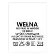 Wszywki surowcowo-ostrzegawcze WEŁNA nie prać 20 x 28mm