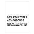 Wszywki surowcowo-ostrzegawcze 60% POLYESTER 40% VISCOSE 30° 20 x 22mm