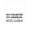 Wszywki surowcowo-ostrzegawcze 65% POLIESTER 35% BAWEŁNA 60° 20 x 22mm