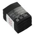 Wszywki surowcowo-ostrzegawcze 95% WISKOZA 5% ELASTAN 30° czarne 20 x 28mm