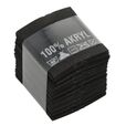 Wszywki surowcowo-ostrzegawcze 100% AKRYL 40° czarne 20 x 22mm