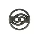 Guzik metalowy 20mm ciemny srebrny madis