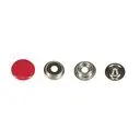Napy metalowe 15 mm STANDARD NEW STAR kolor czerwony op.720 szt.