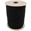 Guma z dziurką tkana 20mm kolor czarny 100mb