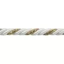 Sznurek ozdobny metalizowany 7mm kolor złoto biały