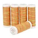 Nici do szycia Viga 80 9041 multicolor pomarańczowo-zielony 150m