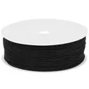 Guma okrągła kapeluszowa 1mm kolor czarny 50mb