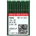 134-135 (130) R Igły Groz-Beckert GEBEDUR złocone do stebnówki dwuigłowej