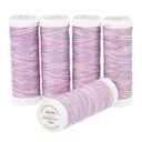 Nici do szycia Viga 80 9043 multicolor fioletowo-różowy 150m